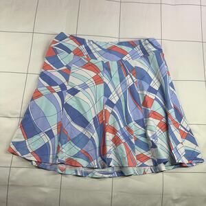 J.McLaughlin Skirt Womens Small Blue Catalina Tennis Geometric Sporty Pull On